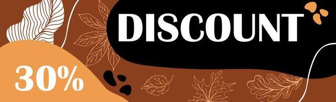 30 percent big autumn discounts, web ad banner - Vector