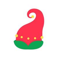 gorro navideño. gorro de duende verde para decorar tu cabeza en fiestas navideñas. vector