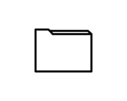 icono de línea de carpeta de archivos, signo de vector de contorno, pictograma de estilo lineal aislado en blanco. símbolo, ilustración del logotipo. trazo editable. pixel perfecto