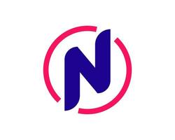 Illustration design of business logotype abstract art letter n simple sign. Logo abstract N letter vector template