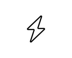lightning flash icon from user interface outline collection. Thin line lightning flash icon isolated on white background. vector