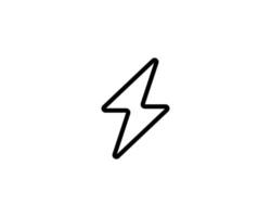 lightning flash icon from user interface outline collection. Thin line lightning flash icon isolated on white background. vector