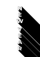 Happy New Year 2022 Long Shadow Design Template. Modern Design for Calendar, Invitations, Greeting Cards, Holidays Flyers or Prints. vector