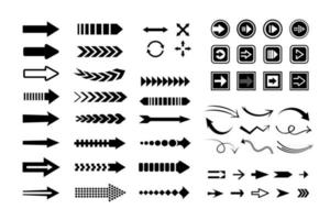 vector black arrow set, design elements