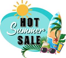 Summer sale banner template vector