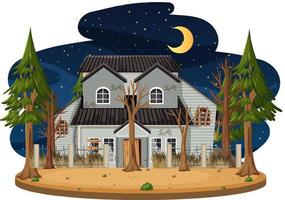 An old spooky house isolated vector