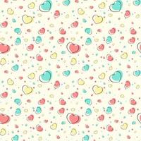 Cute heart seamless background vector