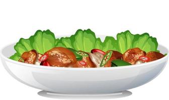 Side view of food bowl isolated vector