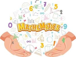 Doodle math formula with Mathematics font vector