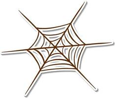 Sticker spider web on white background vector