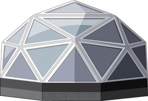 Space dome station on white background vector