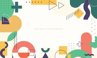 Abstract background with colorful shapes flat design vector