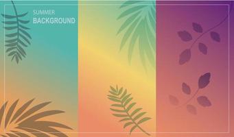 Summer background with gradient color vector