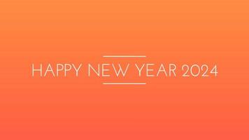 Happy New Year 2024 Gold background with colored lines and HAPPY New year in the center Lines Style - free for commercial use video