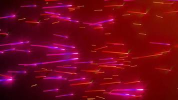 Neon red particle lines Background Looped Animation