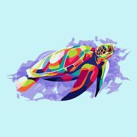 turtle pop art vector