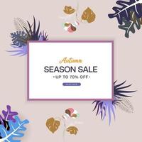 colorful autumn sale banner design vector