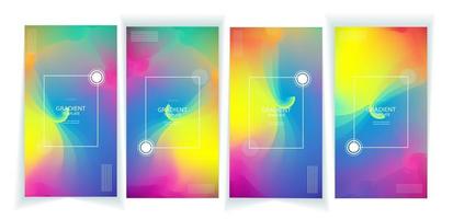 colorful gradient template collection vector