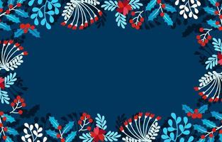 Abstract Winter Floral Frames Background vector