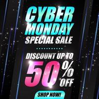 Cyber Monday Promotional Poster vector
