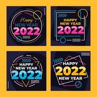 Happy New Year 2021 Social Media Post Template vector