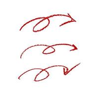 set of hand drawn colorful arrows and lines. vector highlighter elements
