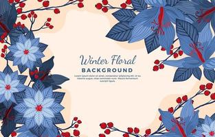 Winter Floral Background vector