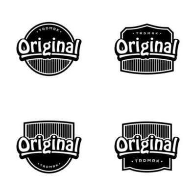 Vintage Guaranteed and Original Badges Label. Sticker and Stamp Template Vector