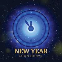 Blue New Year Countdown Background vector