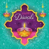 fondo feliz diwali vector