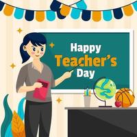 Happy Teacher's Day Concept vector