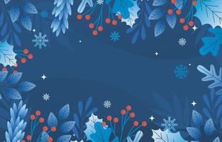 Winter Floral Background vector