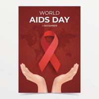 cartel del concepto del día mundial del sida vector