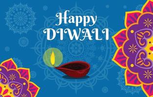 Colorful Decoration For Diwali Celebration Background vector