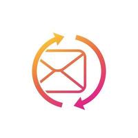 resend mail icon on white vector