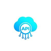API, application programming interface, cloud software integration icon vector