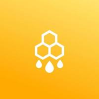 honey and honeycomb, vector logo