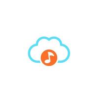 music streaming service, cloud icon vector