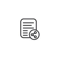 shared document line icon vector