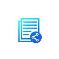 shared documents icon on white vector