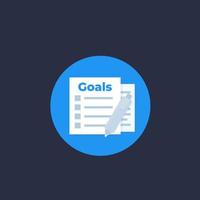 Goal setting icon vector