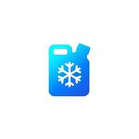 icono de anticongelante o refrigerante en blanco vector