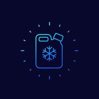 antifreeze for car line icon vector