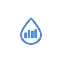 water level icon with graph on white vector