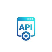 API vector icon on white