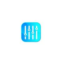 Eq, slider bar icon for apps vector