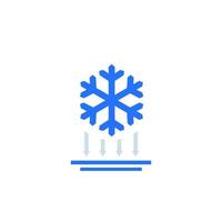 Frost impact icon on white vector