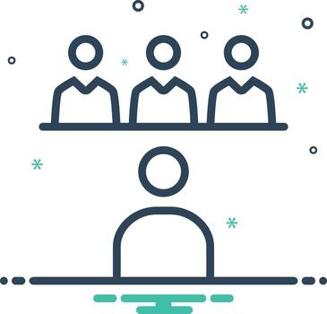 Mix icon for interview vector