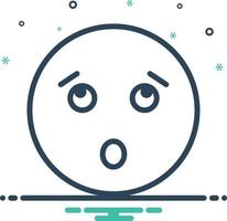 Mix icon for surprised vector