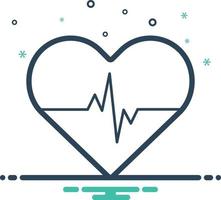 Mix icon for heart vector